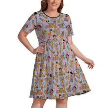 Load image into Gallery viewer, Dog heaven short sleeved dress plus size
