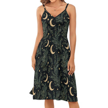 Load image into Gallery viewer, Moon and fern strappy summer dress plus size
