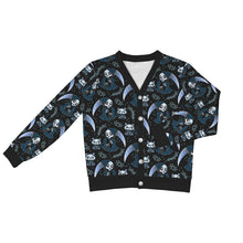 Load image into Gallery viewer, Grim reaper and cat cardigan
