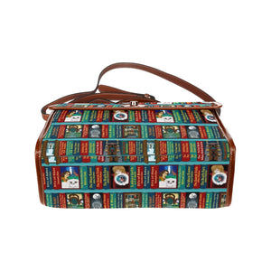 Fantasy book shelf satchel handbag Bag