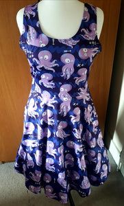 Purple octopus skater dress (Size S)