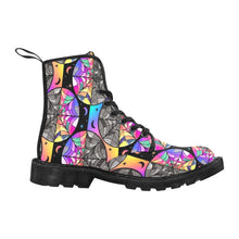 Load image into Gallery viewer, Rainbow window Women&#39;s Lace Up Canvas Boots
