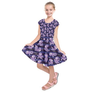 Purple octopus children’s dress