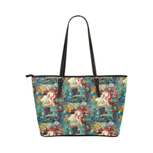 Load image into Gallery viewer, Mermaid kisses Leather Tote Bag
