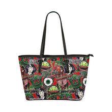 Load image into Gallery viewer, B Movie Monsters Leather Tote Bag
