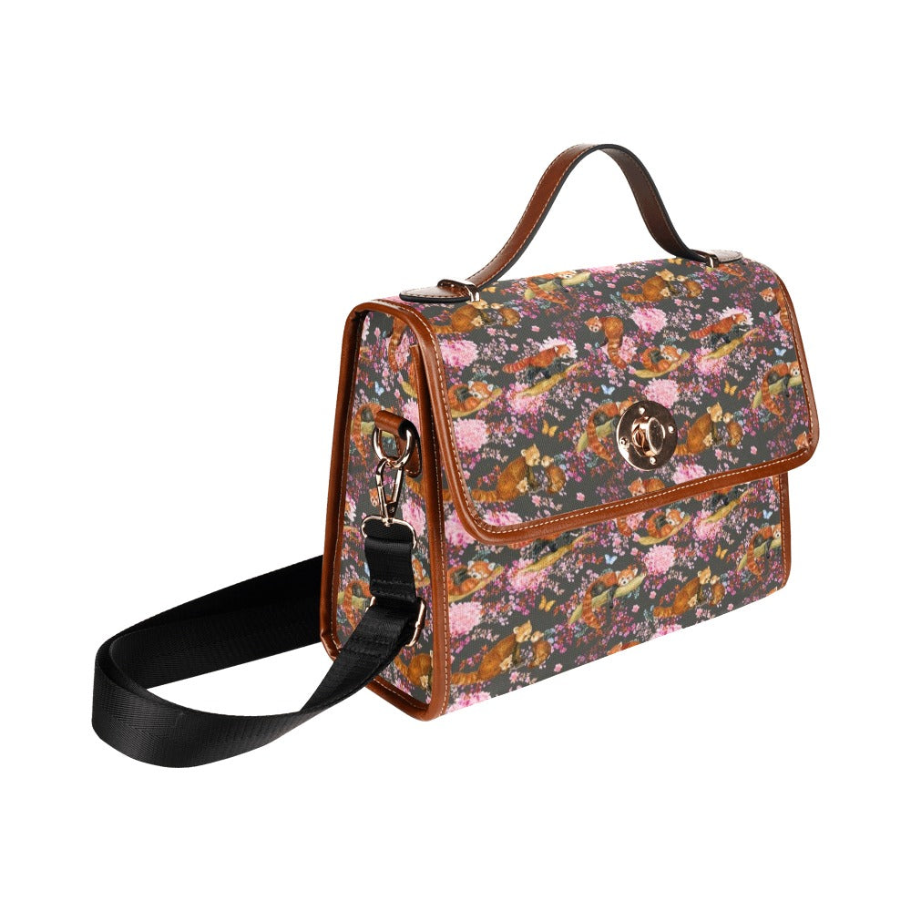 Red Panda Canvas Satchel Bag