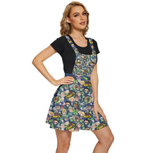 Load image into Gallery viewer, Dinosaur park Pinafore apron dress
