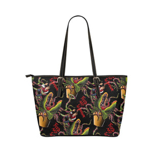 Feed Me Seymour Leather Tote Bag