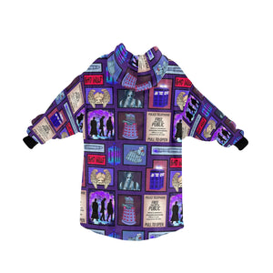 Sci Fi Dr patchwork Blanket Hoodie