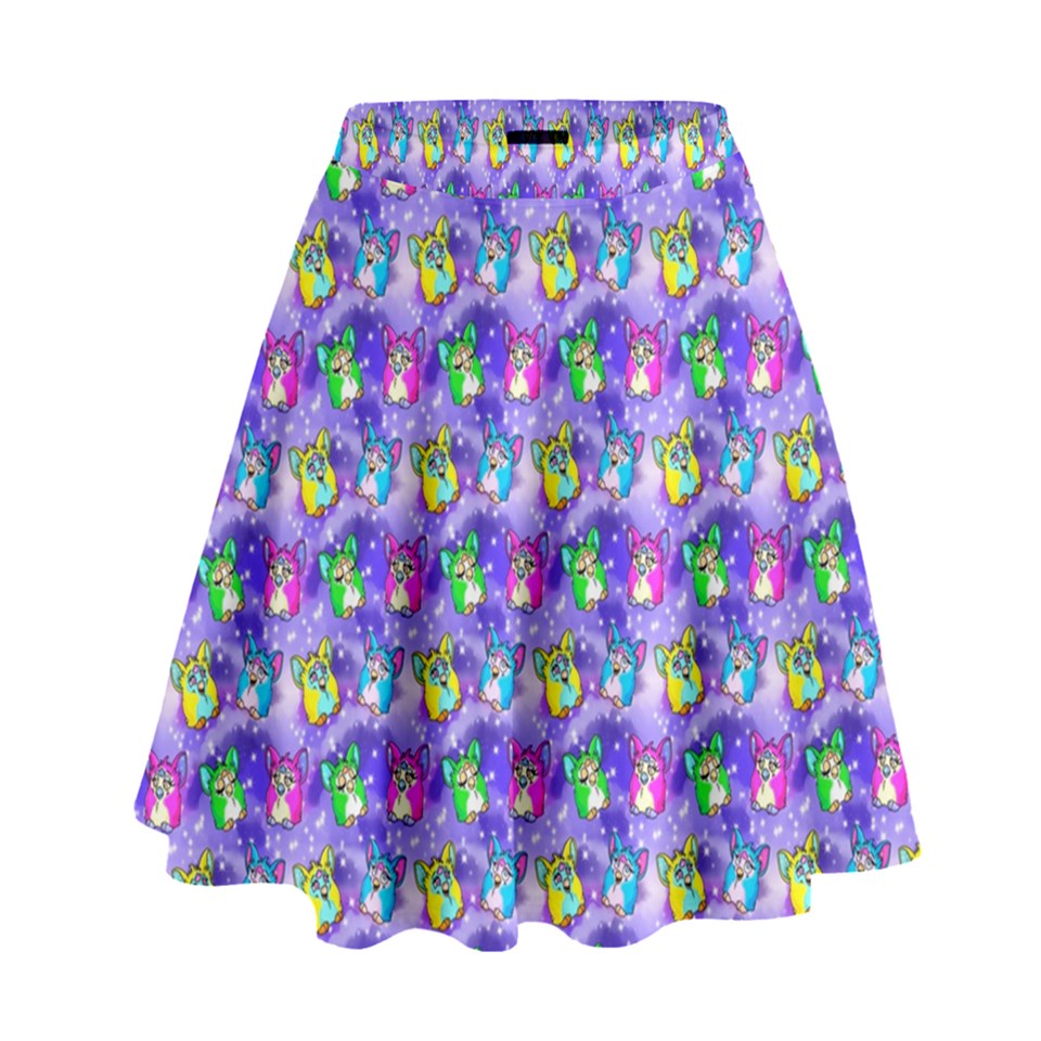 Furby high waisted skater skirt