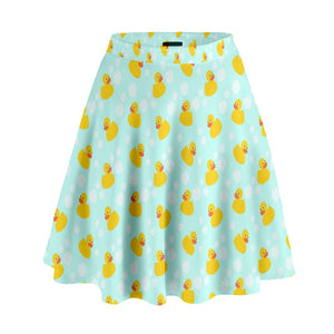 Rubber duck high waisted skater skirt