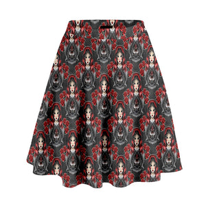 Little red riding hood high waisted skater skirt