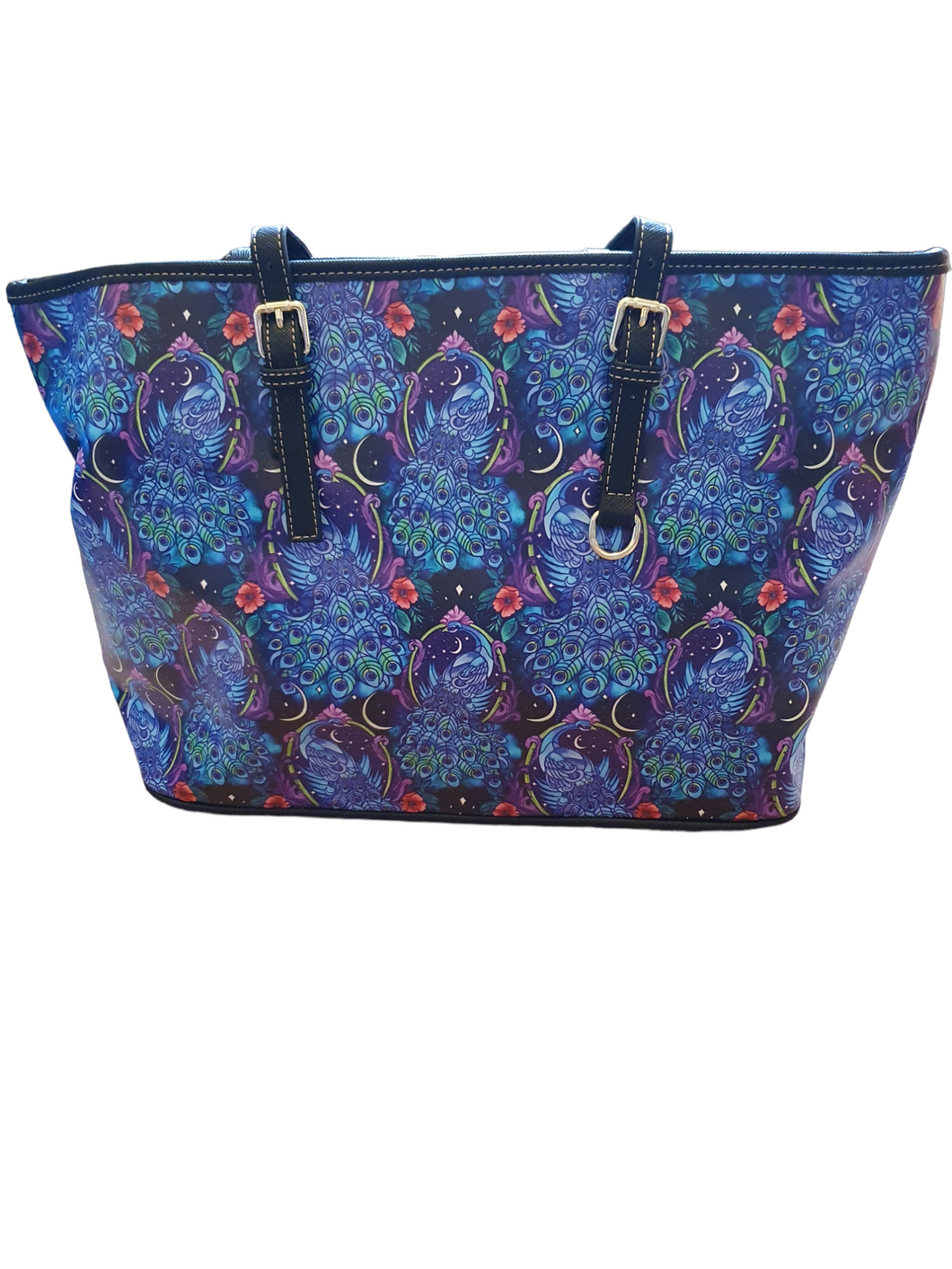 Peacock tote handbag