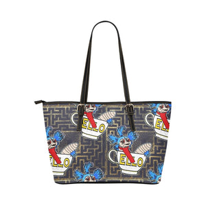 Labyrinth Worm Leather Tote Bag