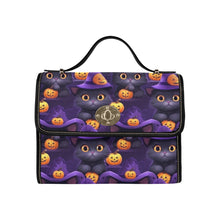 Load image into Gallery viewer, Witches Black Cat Satchel Canvas Bag
