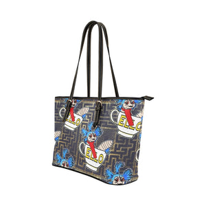 Labyrinth Worm Leather Tote Bag