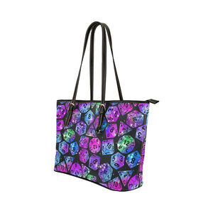 Dice Leather Tote Bag