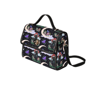 Cottagecore Cat  Canvas Satchel Bag