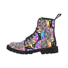 Load image into Gallery viewer, Rainbow window Women&#39;s Lace Up Canvas Boots
