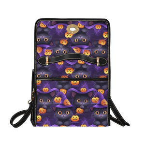 Witches Black Cat Satchel Canvas Bag