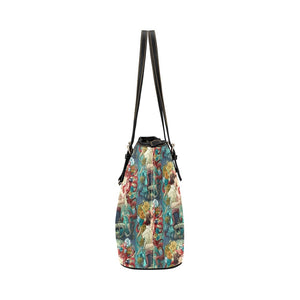 Mermaid kisses Leather Tote Bag