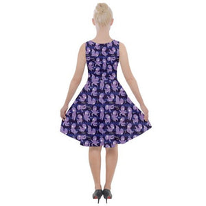 Purple octopus skater dress (Size S)